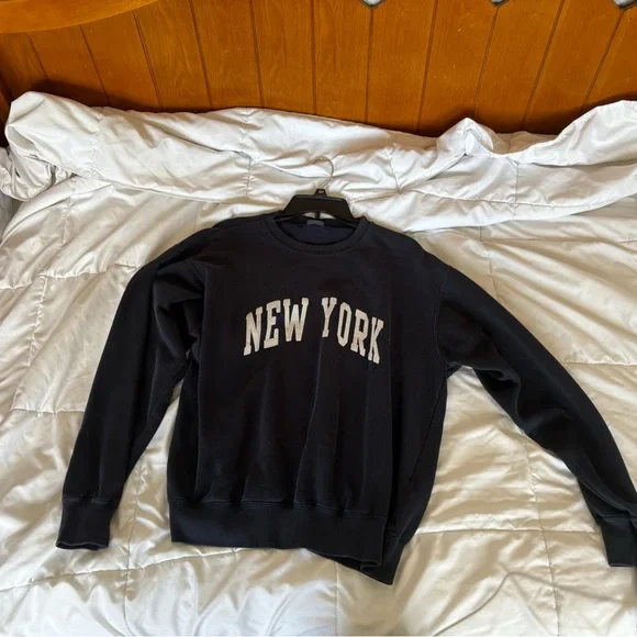 John Galt Navy Blue New York Sweatshirt - Picture 1 of 2